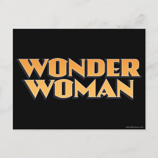 Wonder Woman Orange Logo Postcard (Front)