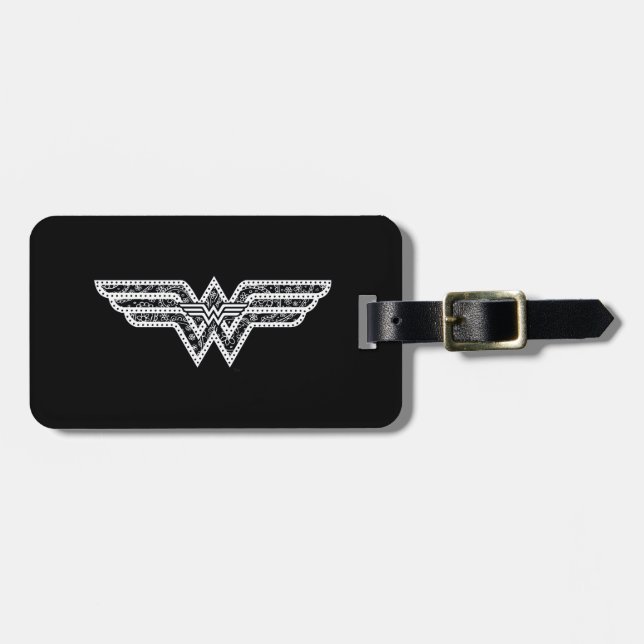 Wonder Woman Paisley Logo Luggage Tag (Front Horizontal)