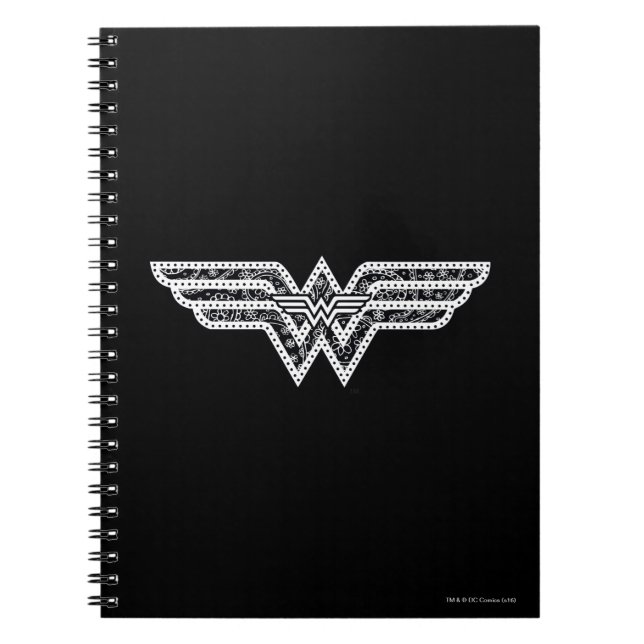 Wonder Woman Paisley Logo Notebook (Front)