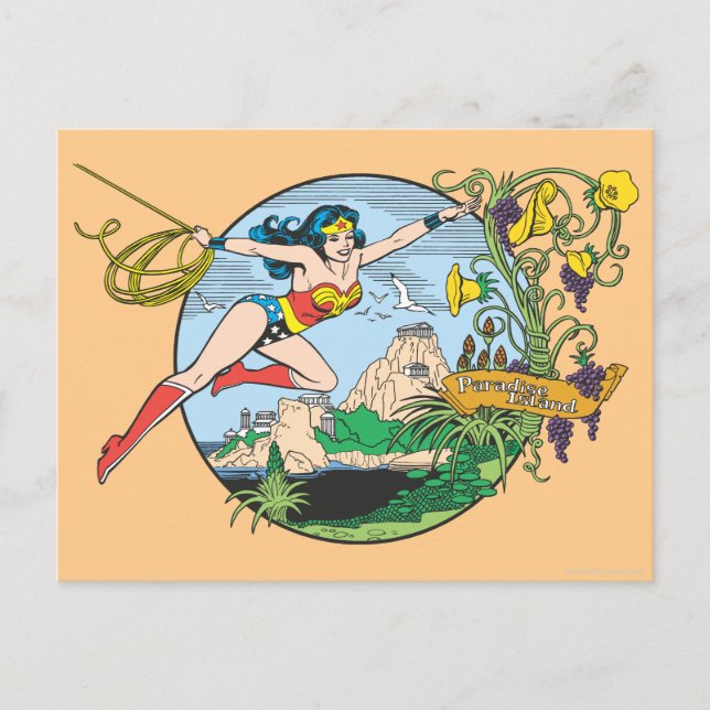 Wonder Woman Paradise Island Postcard (Front)