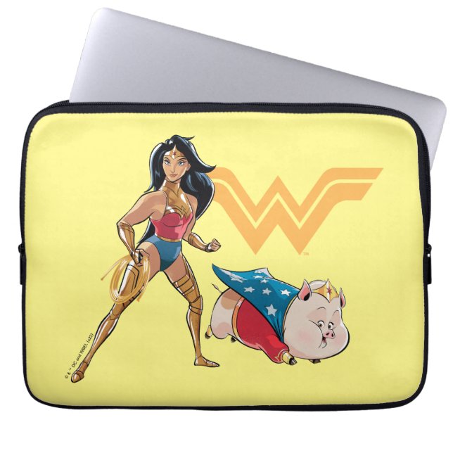 Wonder Woman & PB Laptop Sleeve (Front)