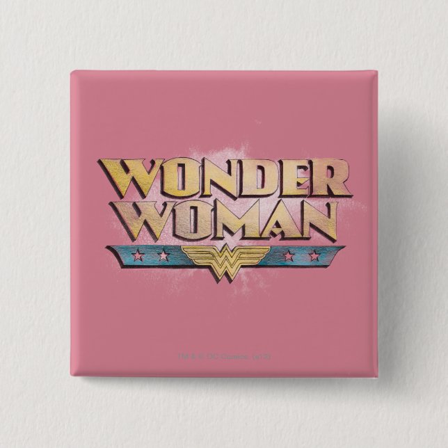 Wonder Woman Pencil Logo 15 Cm Square Badge (Front)