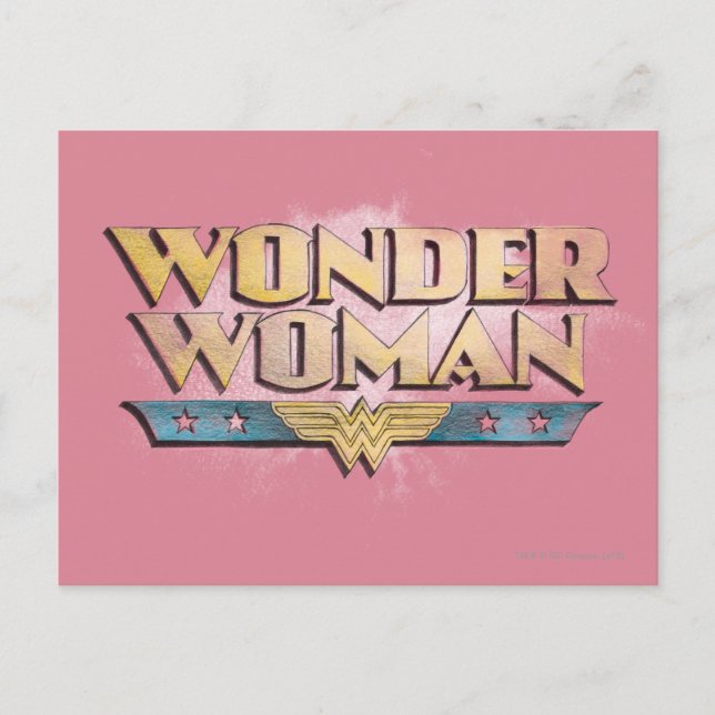 Wonder Woman Pencil Logo Postcard (Front)