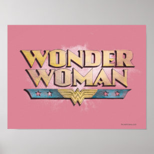 Wonder Woman Pencil Logo Poster