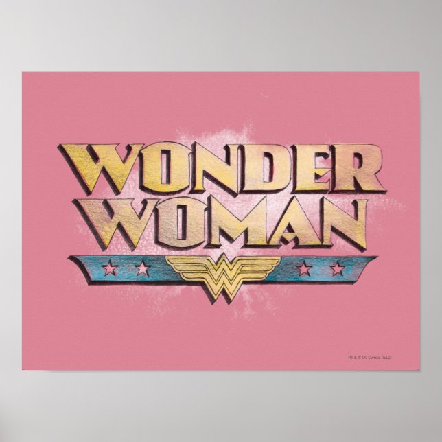 Wonder Woman Pencil Logo Poster (Front)
