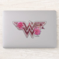 Wonder Woman Pink Camellia Flowers Logo