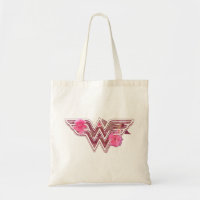 Wonder Woman Pink Camellia Flowers Logo