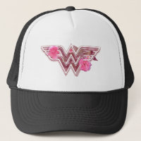 Wonder Woman Pink Camellia Flowers Logo