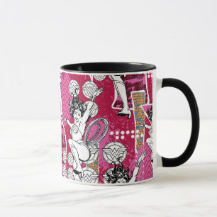 Wonder Woman Pink Pattern Mug