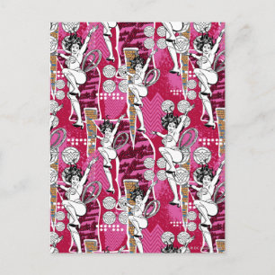 Wonder Woman Pink Pattern Postcard
