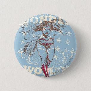 Wonder Woman Pow 6 Cm Round Badge