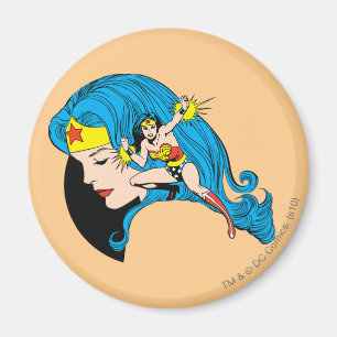 Wonder Woman Profile Background Magnet