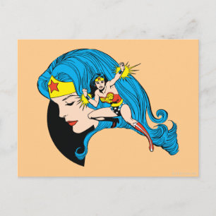Wonder Woman Profile Background Postcard