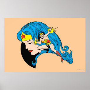 Wonder Woman Profile Background Poster
