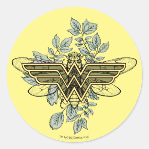 Wonder Woman Queen Bee Logo Classic Round Sticker
