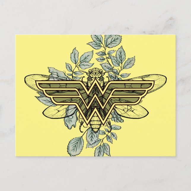Wonder Woman Queen Bee Logo Postcard (Front)