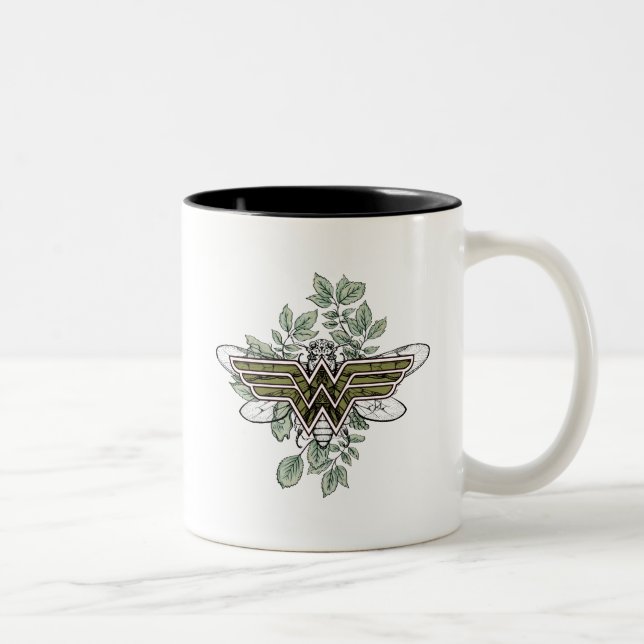 Wonder Woman Queen Bee Logo Two-Tone Coffee Mug (Right)
