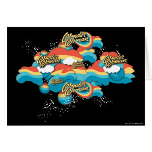 Wonder Woman Rainbow Clouds Pattern