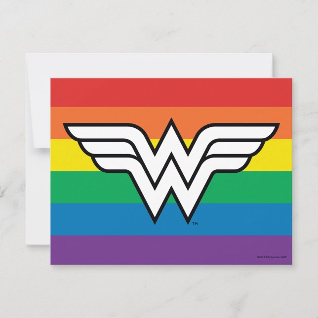 Wonder Woman Rainbow Logo Card (Front)