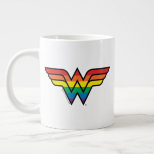 Wonder Woman Rainbow Logo Large Coffee Mug