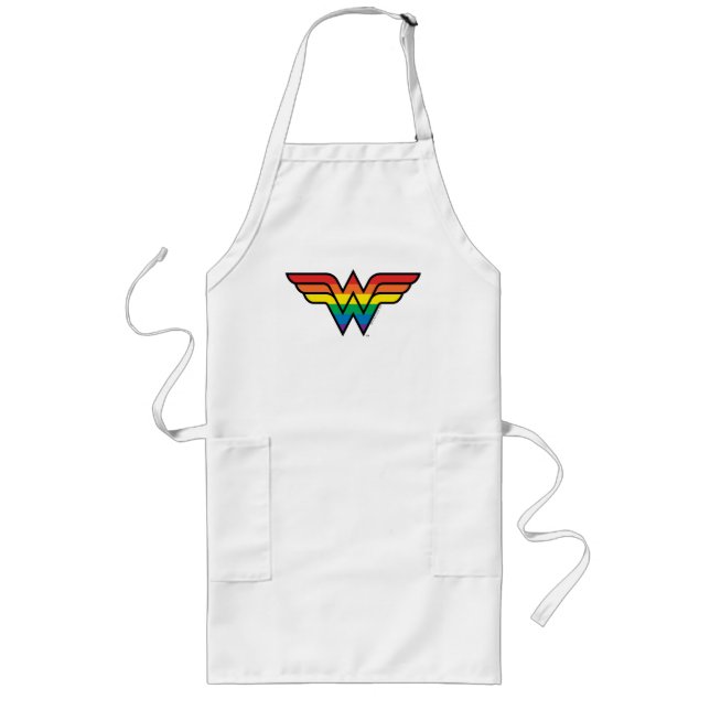 Wonder Woman Rainbow Logo Long Apron (Front)