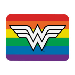 Wonder Woman Rainbow Logo Magnet