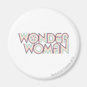 Wonder Woman Rainbow Logo Magnet