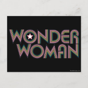 Wonder Woman Rainbow Logo Postcard