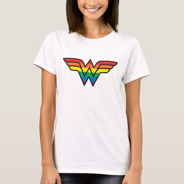 Wonder Woman Rainbow Logo T-Shirt (Front)