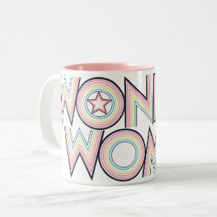 Wonder Woman Rainbow Logo Two-Tone Coffee Mug