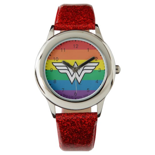 Wonder Woman Rainbow Logo Watch | Zazzle.co.uk