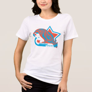 Wonder Woman Red & Blue Star Tri-Blend Shirt