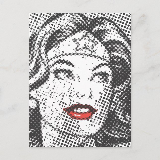 Wonder Woman Red Lips Postcard (Front)