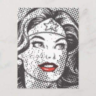 Wonder Woman Red Lips Postcard