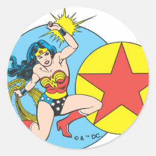 Wonder Woman Red Star Classic Round Sticker