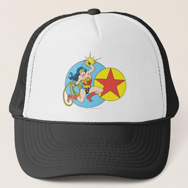 Wonder Woman Red Star Trucker Hat (Front)