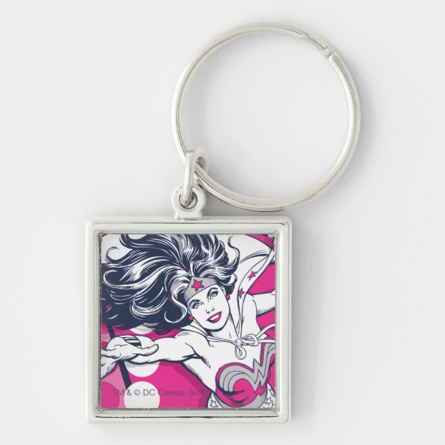 Wonder Woman Retro Glam Character Art Key Ring (Front)