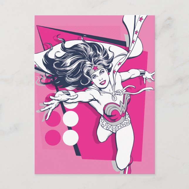 Wonder Woman Retro Glam Character Art Postcard (Front)