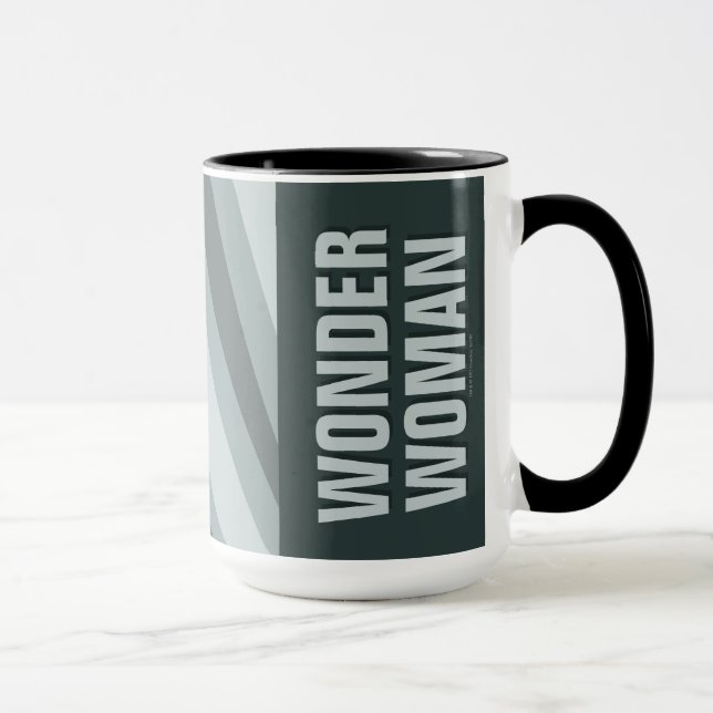 Wonder Woman Retro Profile Sunburst Mug (Right)