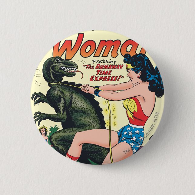 Wonder Woman Runaway Time Express 6 Cm Round Badge (Front)
