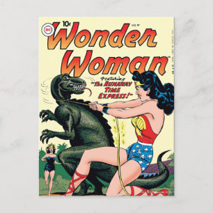Wonder Woman Runaway Time Express Postcard