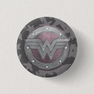 Wonder Woman Shield Pattern 3 Cm Round Badge