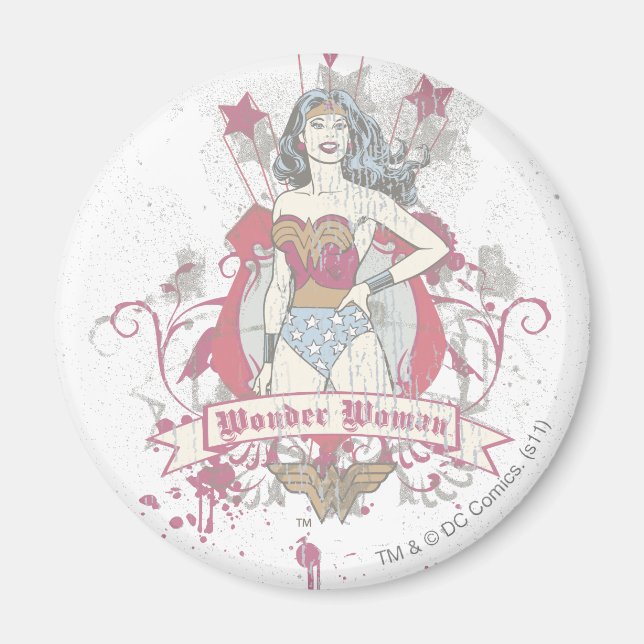 Wonder Woman Shooting Stars Magnet (Front)