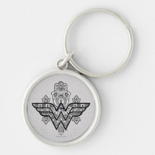 Wonder Woman Spiritual Paisley Hamsa Logo Key Ring