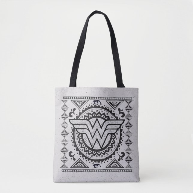 Wonder Woman Spiritual Tribal Design Tote Bag (Front)