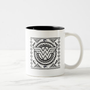 Wonder Woman Spiritual Tribal Design Two-Tone Coffee Mug