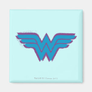 Wonder Woman Spray Paint Logo Magnet