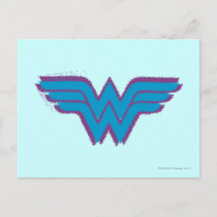 Wonder Woman Spray Paint Logo Postcard