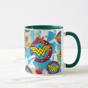 Wonder Woman Spray Paint Pattern Mug