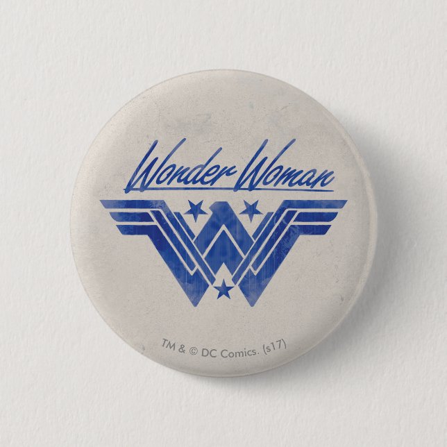 Wonder Woman Stacked Stars Symbol 6 Cm Round Badge (Front)